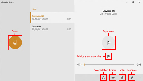como usar o gravador de voz