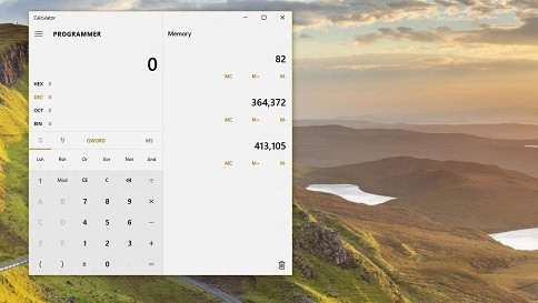 what's new in calculator in windows 10