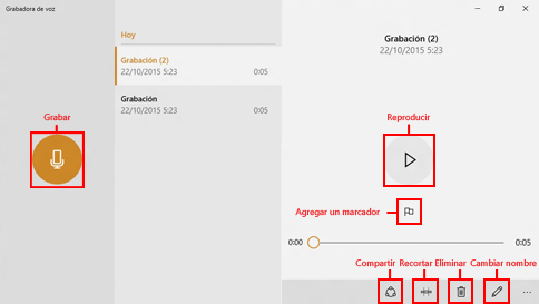 cómo usar la grabadora de voz